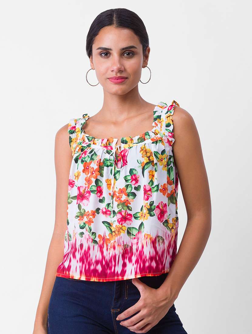 women's straight shoulder strap top