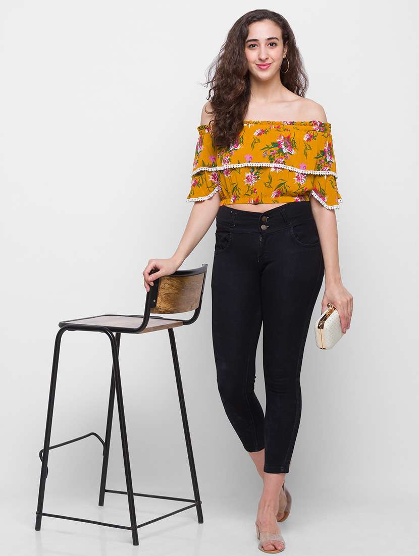 women's crop off shoulder top - 18400250 -  Standard Image - 3