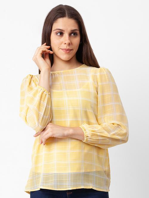 women's straight round neck top - 18400255 - Standard Image - 0