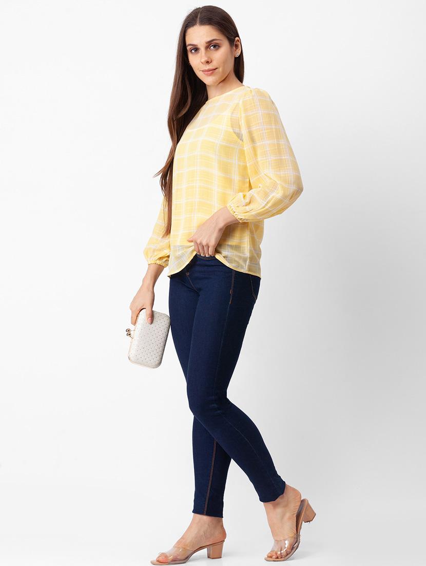 women's straight round neck top - 18400255 - Standard Image - 3
