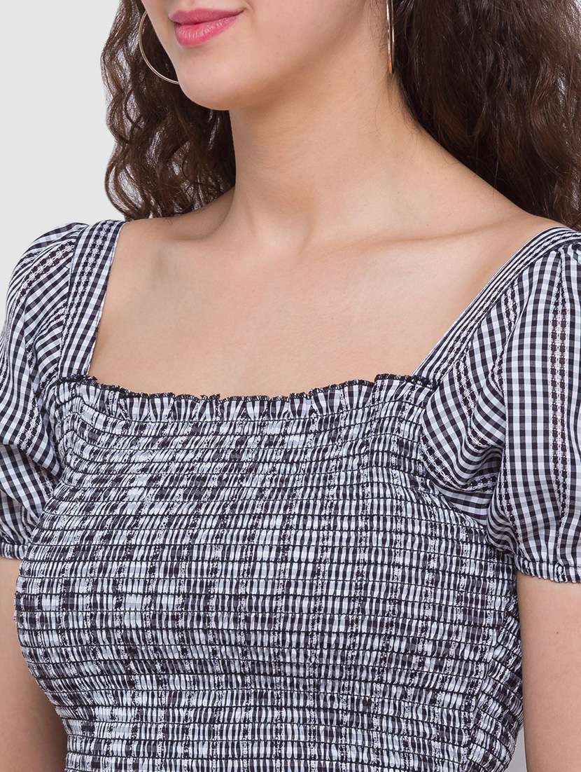 women's peplum square neck top - 18400257 -  Standard Image - 5