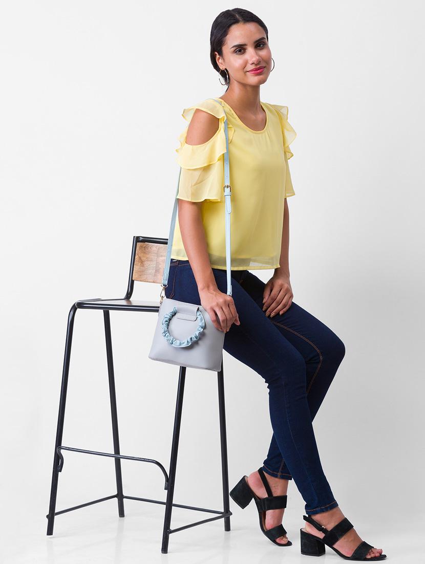 women's straight round neck top - 18400259 - Standard Image - 3