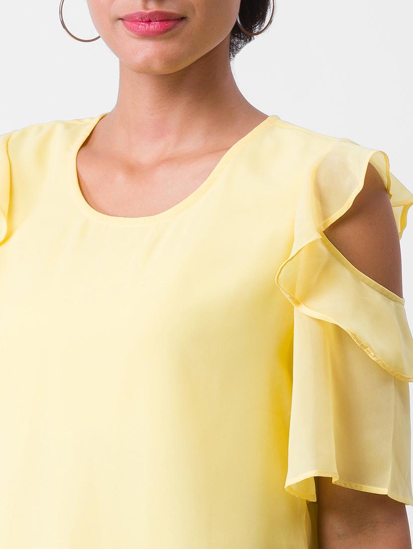women's straight round neck top - 18400259 - Standard Image - 5
