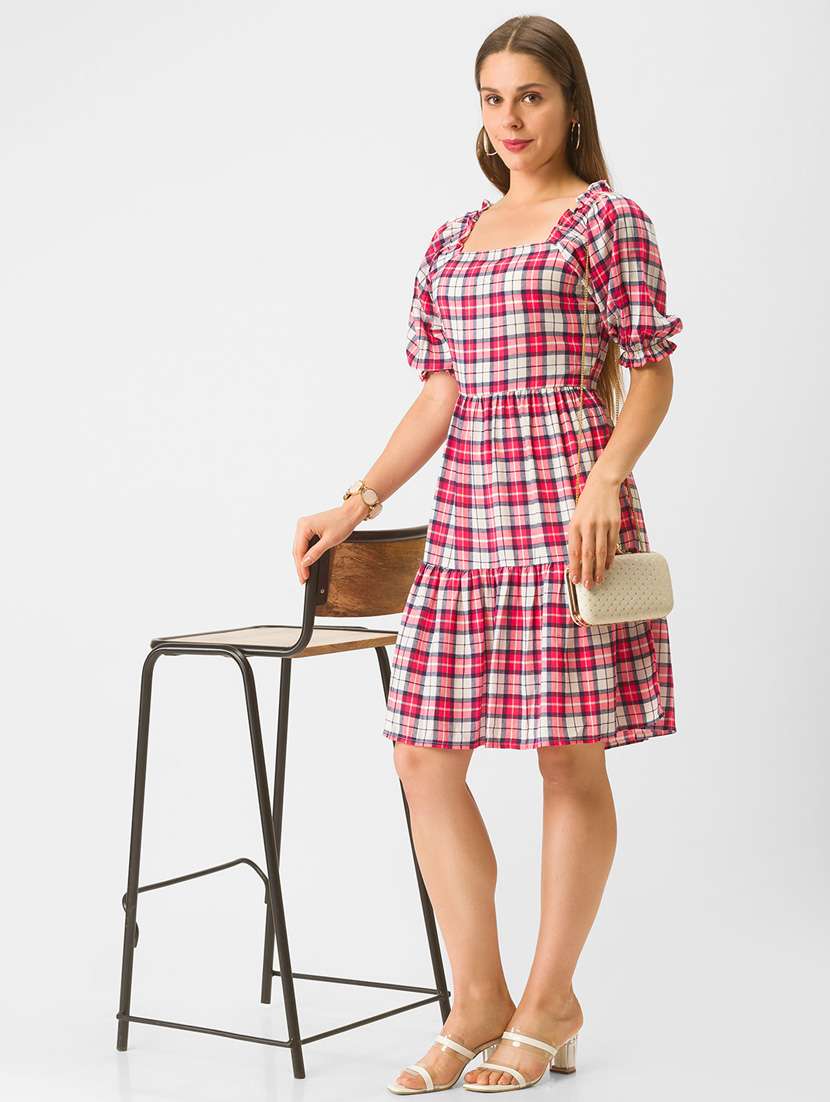 women's fit & flare printed dress - 18400326 -  Standard Image - 3