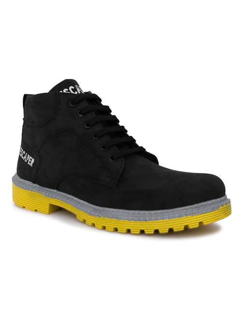 men black lace up boots - 18400542 -  Standard Image - 0