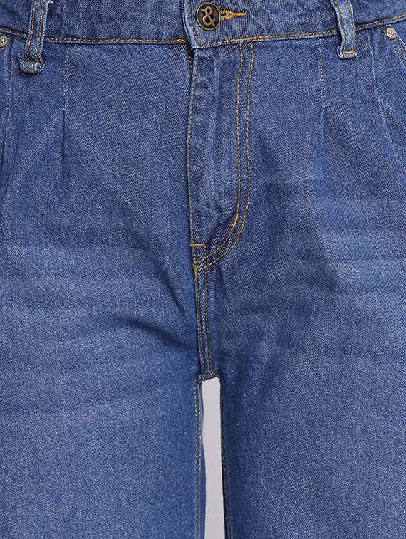 Women's Plain Baggy Leg Jeans