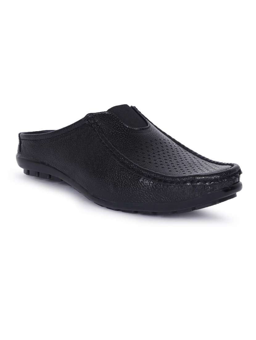 black slip on  mule