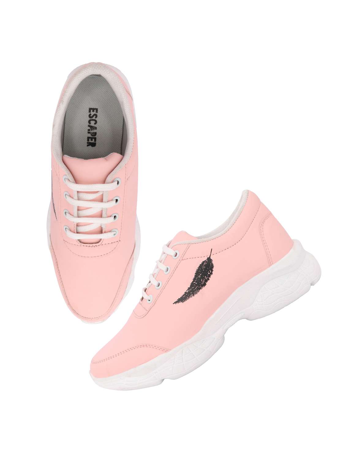 pink mesh laceup sneakers - 18401382 -  Standard Image - 3