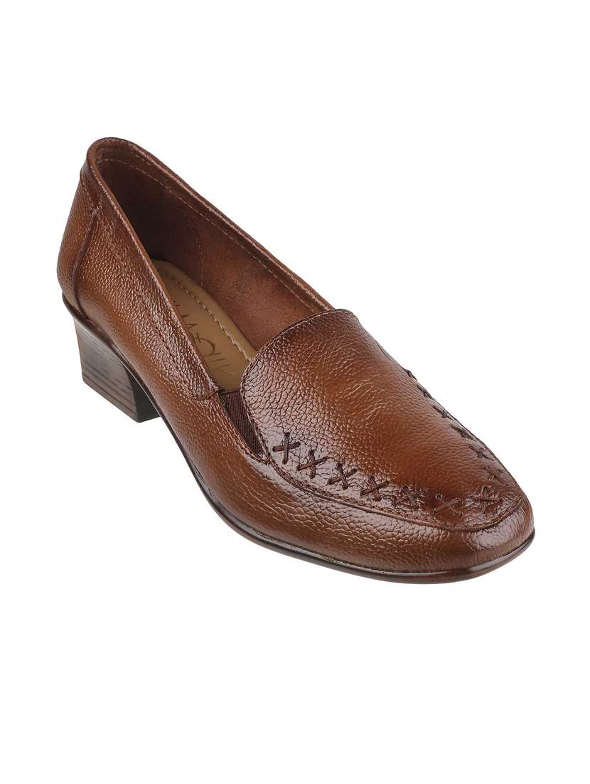 Buy online Brown Leather Laceup Formal Shoes from footwear for
