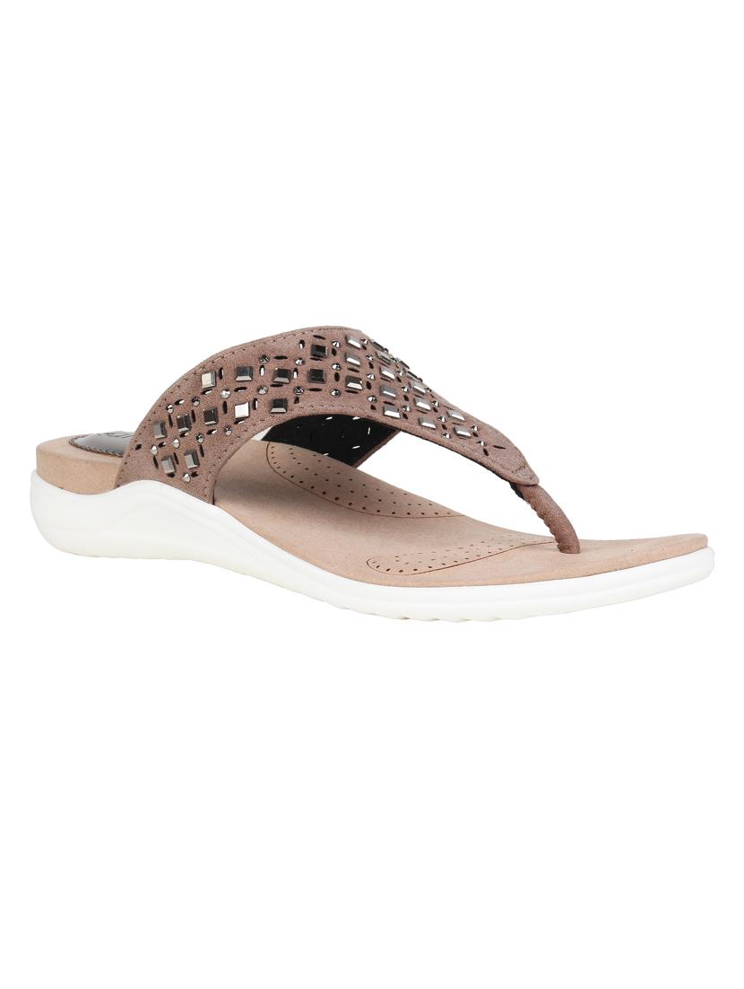 turquoise synthetic open thong sandals - 18402134 -  Zoom Image - 0
