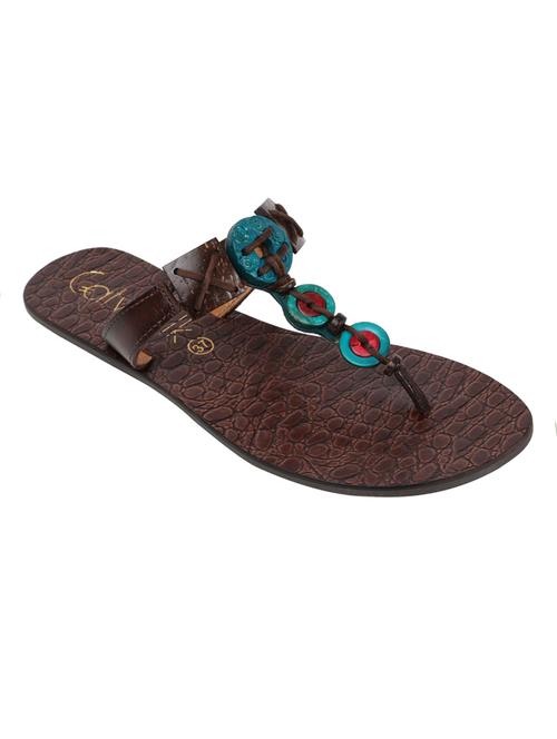 turquoise slip on sandal - 18402135 -  Standard Image - 0