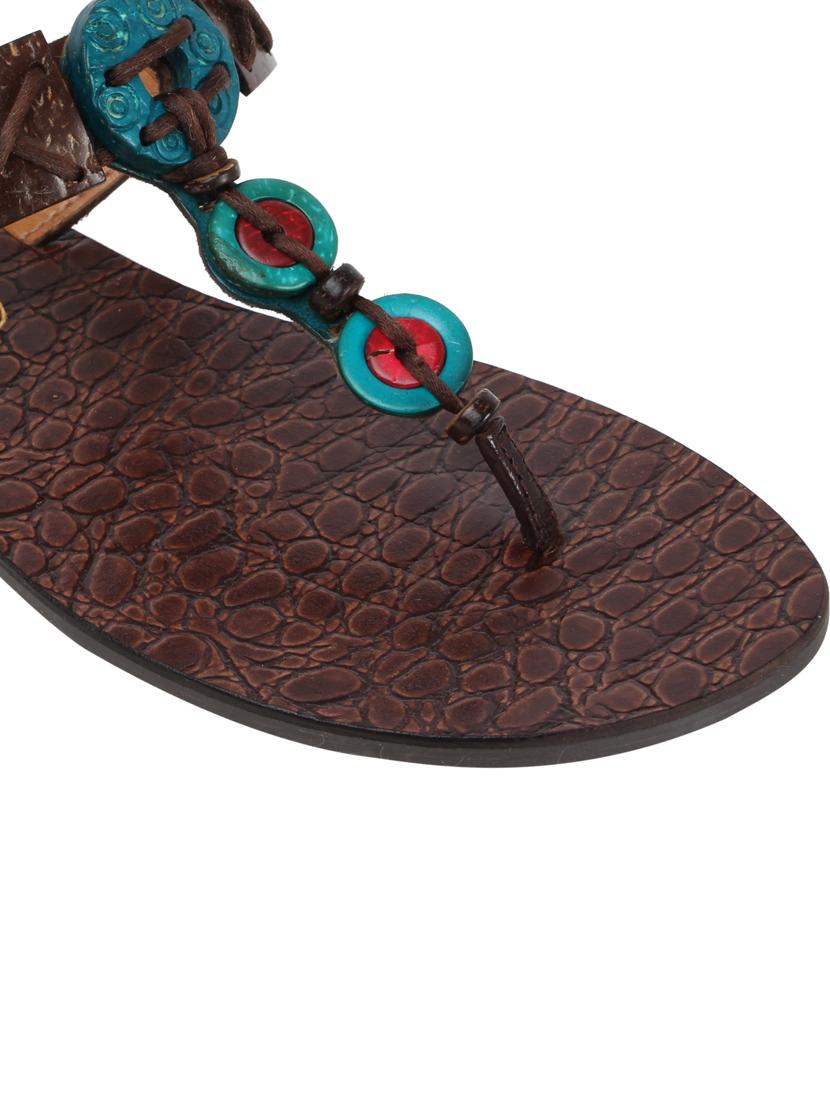 turquoise slip on sandal - 18402135 - Standard Image - 3