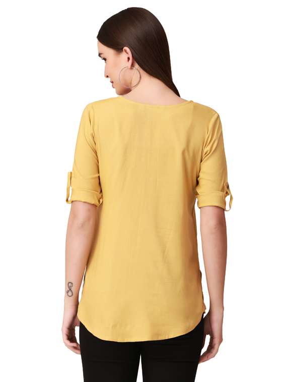 women's straight notch neck top - 18402166 -  Standard Image - 3
