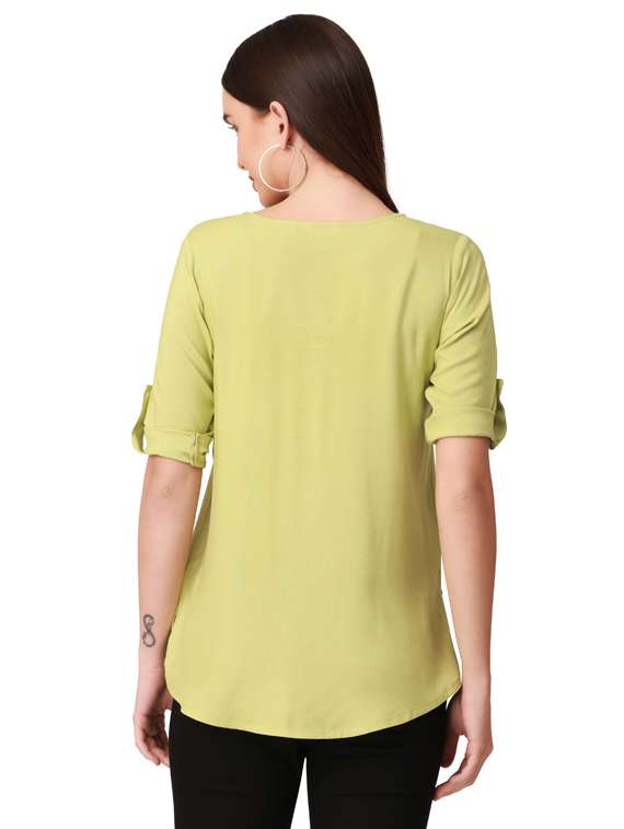 women's straight notch neck top - 18402167 -  Standard Image - 3