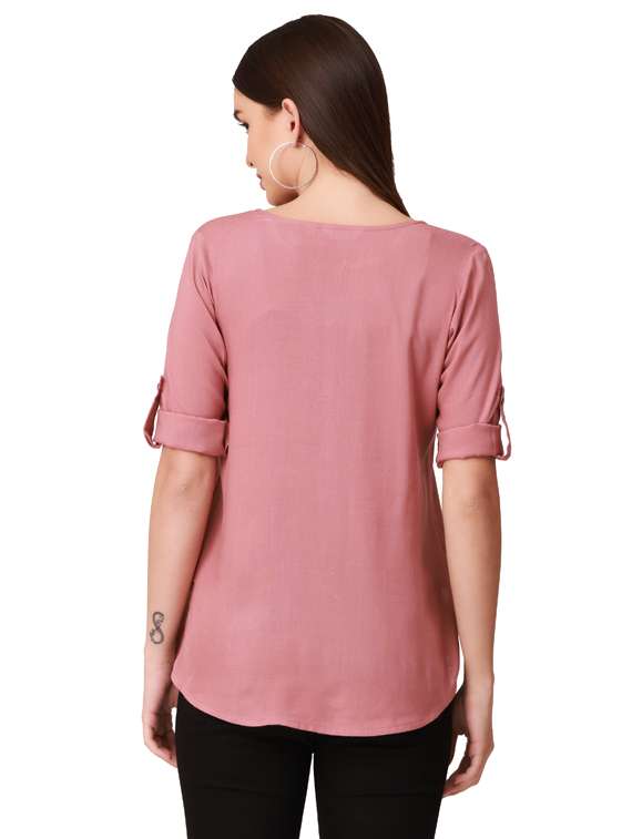 women's straight notch neck top - 18402168 -  Standard Image - 3