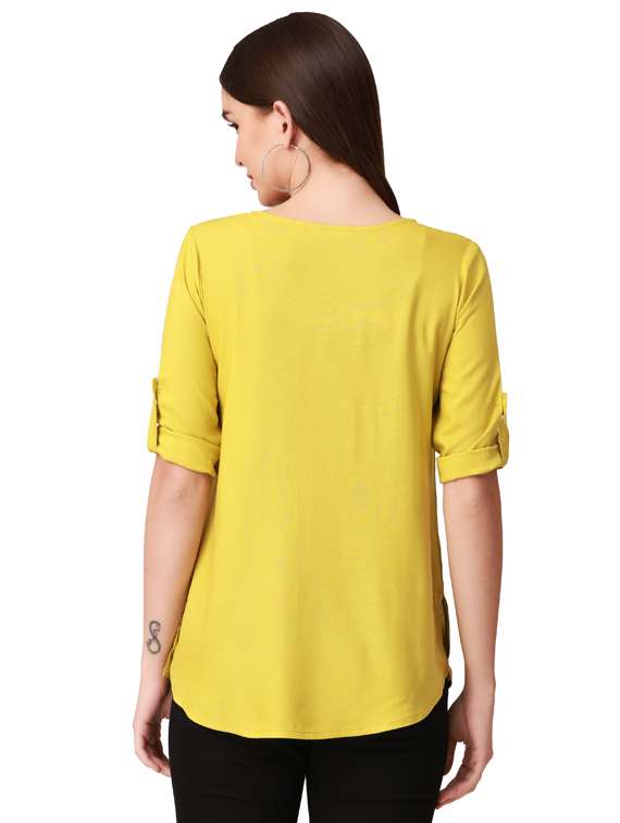 women's straight notch neck top - 18402184 -  Standard Image - 3