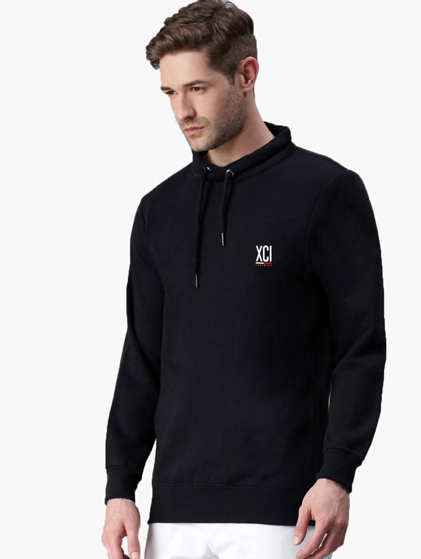 black chest print sweatshirt - 18402689 - Zoom Image - 0