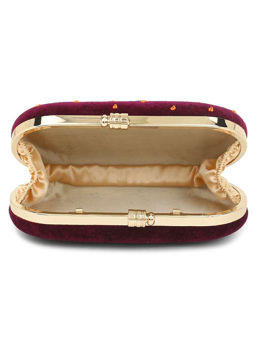 purple embellished box clutch - 18402894 -  Standard Image - 3