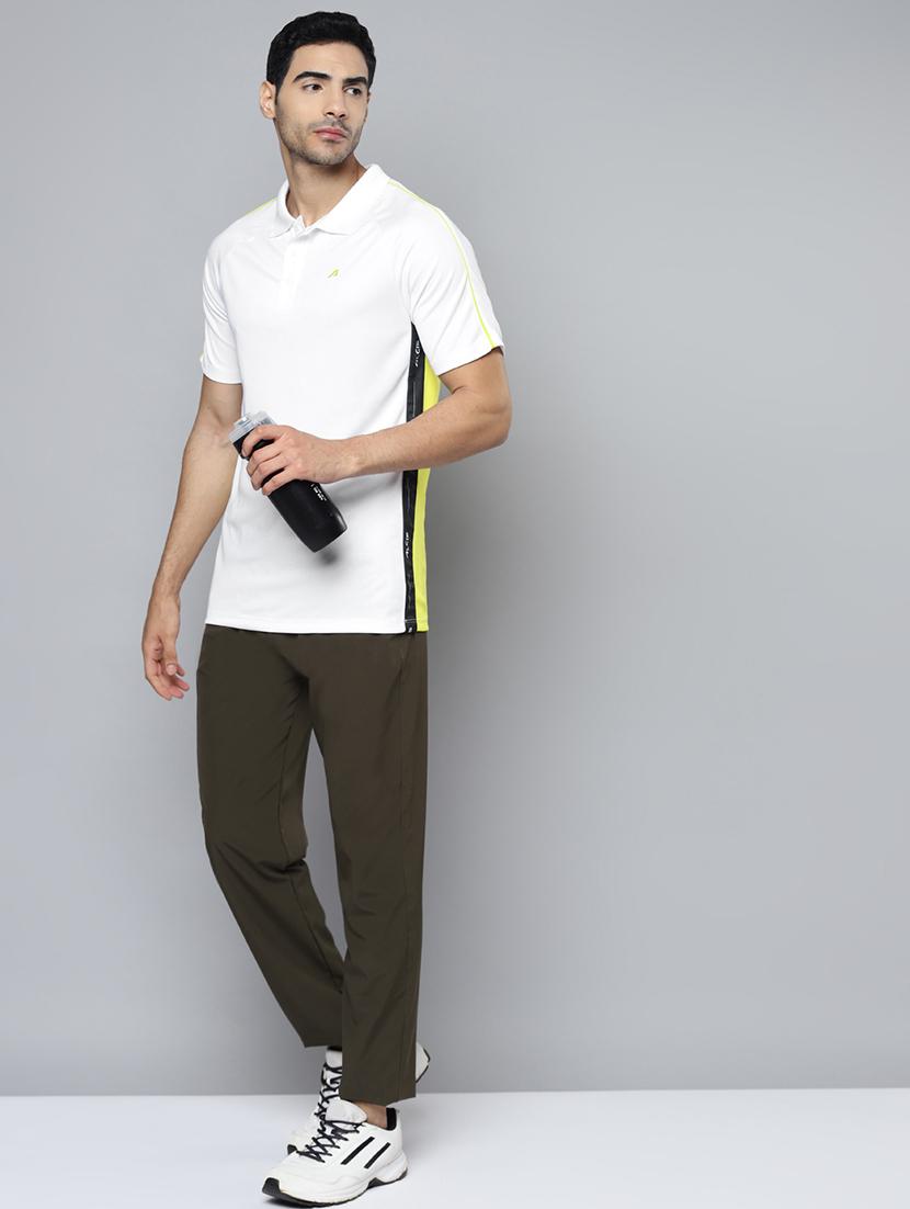 white color-blocked polo t-shirt - 18402931 - Standard Image - 3