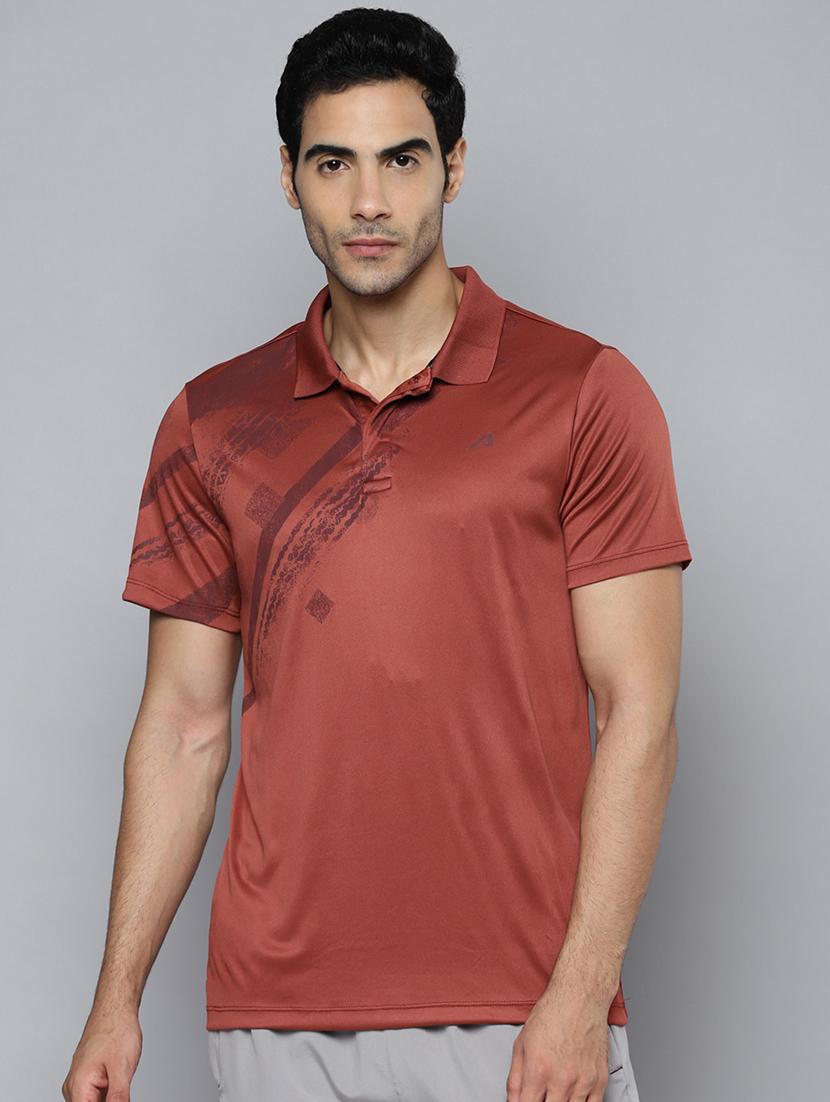 red chest printed polo t-shirt - 18402940 - Zoom Image - 0
