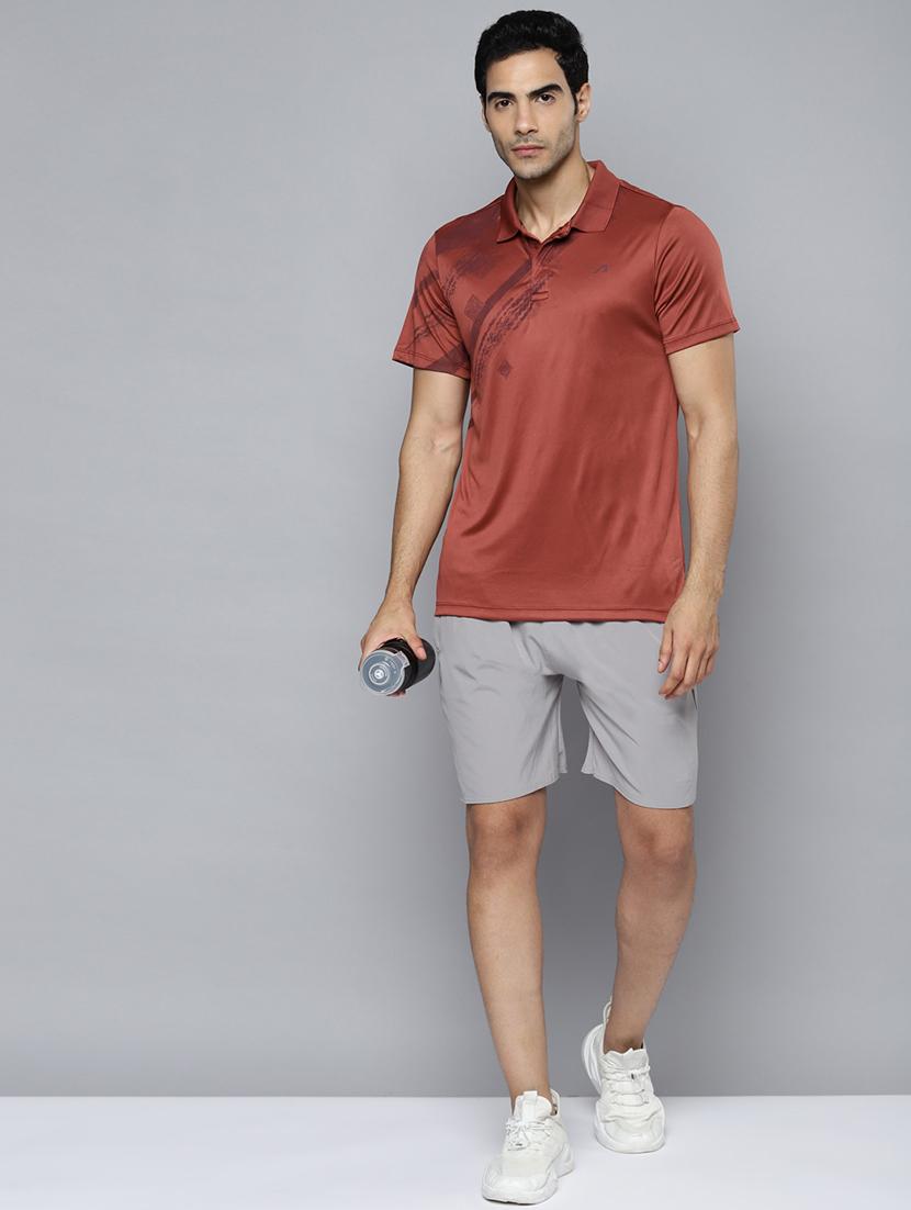 red chest printed polo t-shirt - 18402940 - Standard Image - 3