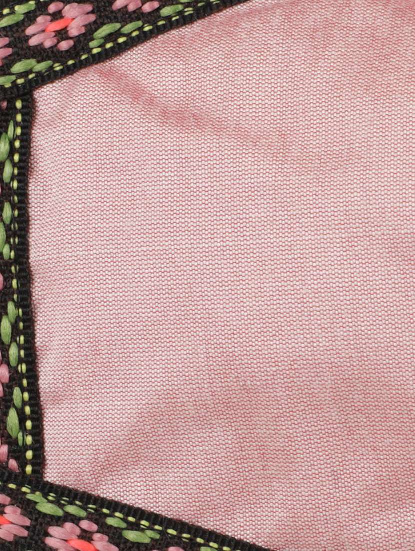  3-ply reusable pink & multi solid poly silk fabric fashion mask - 18403043 -  Standard Image - 5