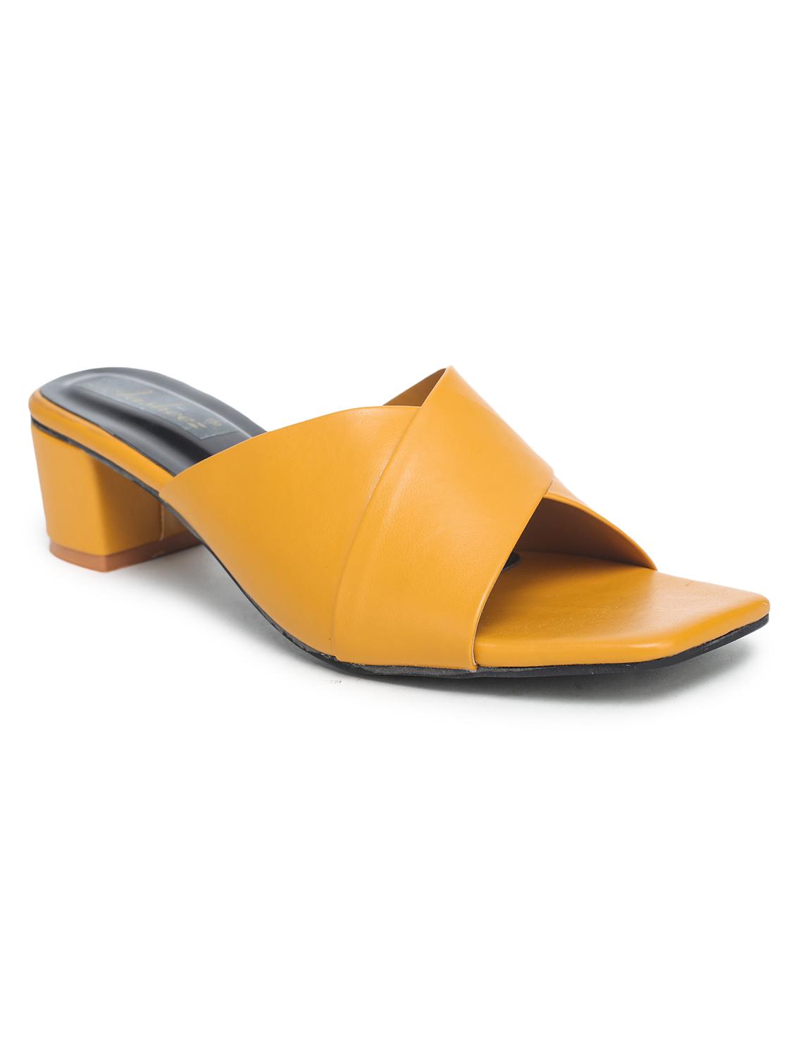 yellow synthetic slip on sandals - 18403906 - Zoom Image - 0