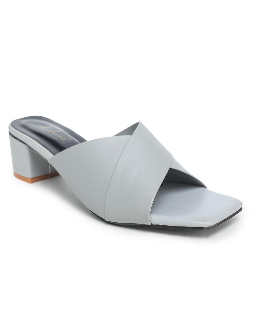 grey synthetic slip on sandals - 18403907 - Zoom Image - 0