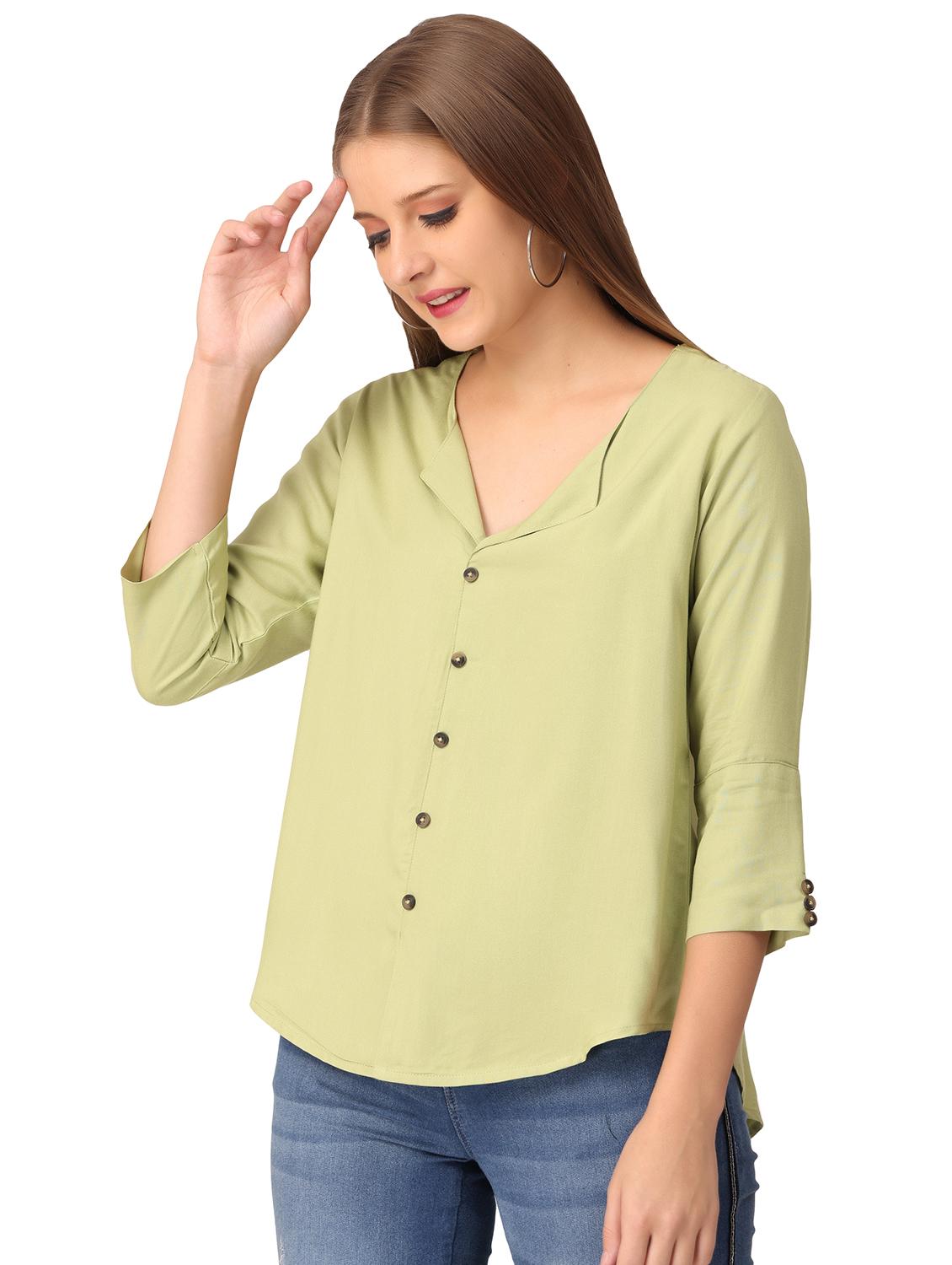 notch neck solid top - 18404003 -  Zoom Image - 0
