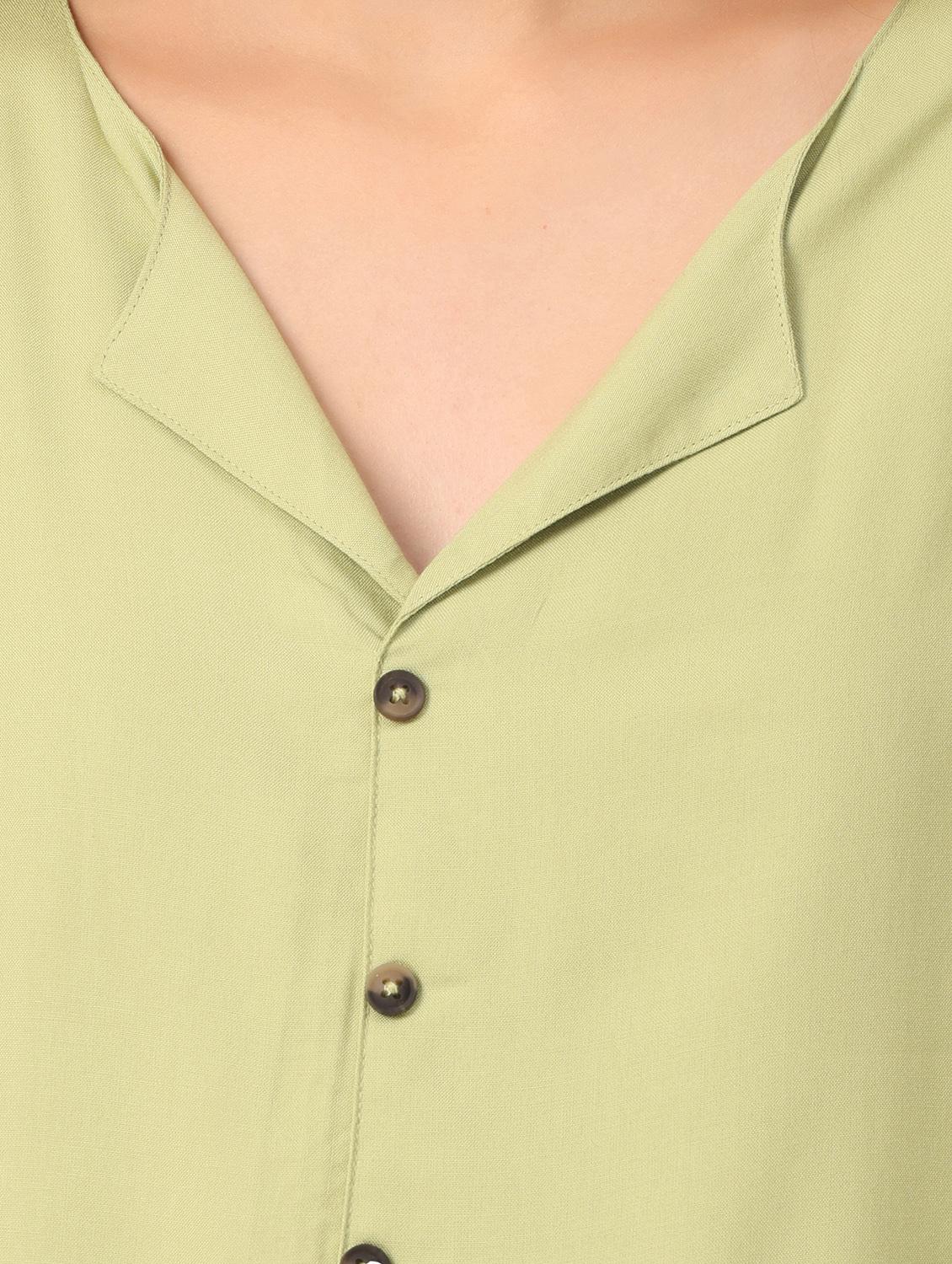 notch neck solid top - 18404003 - Standard Image - 3