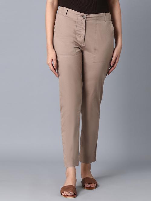 mid rise flat front trouser - 18404053 - Standard Image - 0