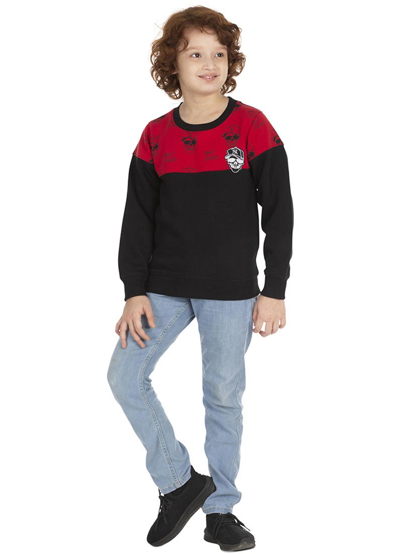 round neck color block sweatshirt - 18404214 - Standard Image - 3