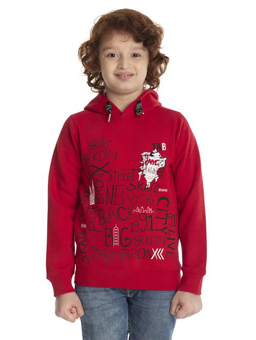hooded neck printed sweatshirt - 18404217 - Standard Image - 0