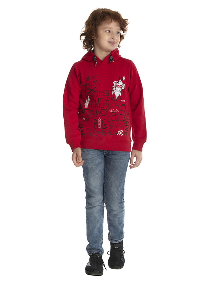 hooded neck printed sweatshirt - 18404217 - Standard Image - 3