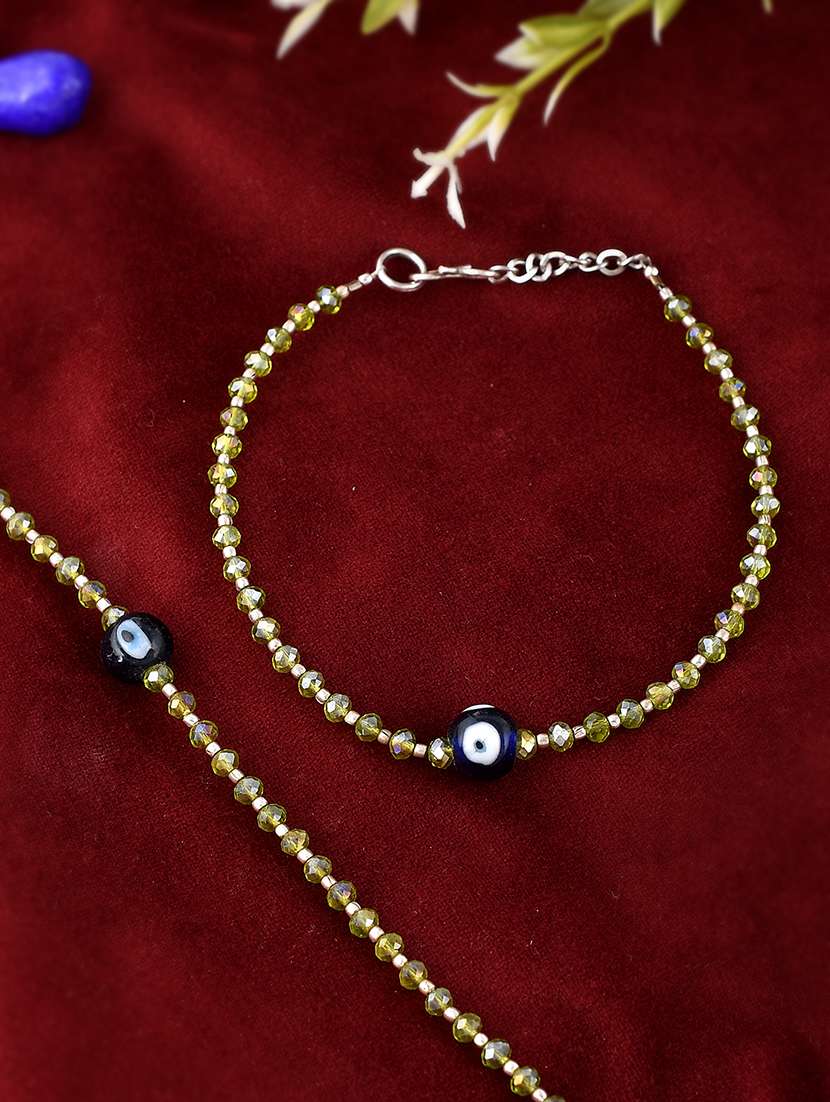 grey brass anklets and payal