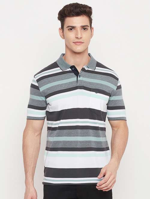 black striped polo t-shirt - 18404385 -  Standard Image - 0