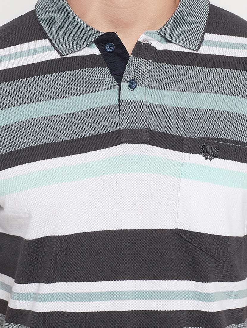 black striped polo t-shirt - 18404385 - Standard Image - 3