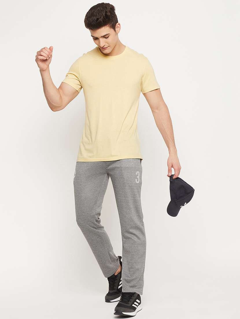 grey polyester solid full length track pant - 18404441 -  Standard Image - 3