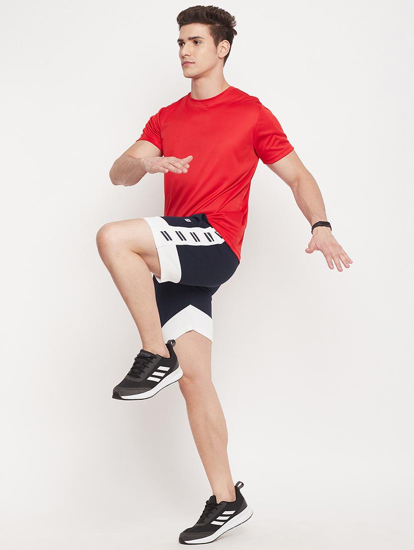 dark blue color block short - 18404471 - Standard Image - 3