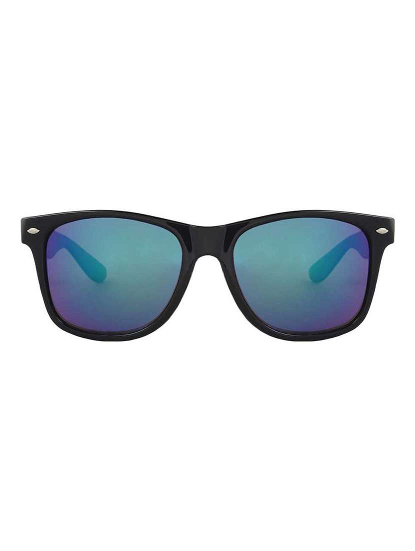 royalmede black & blue merriad rectangle polycarbonate  unisex sunglasses