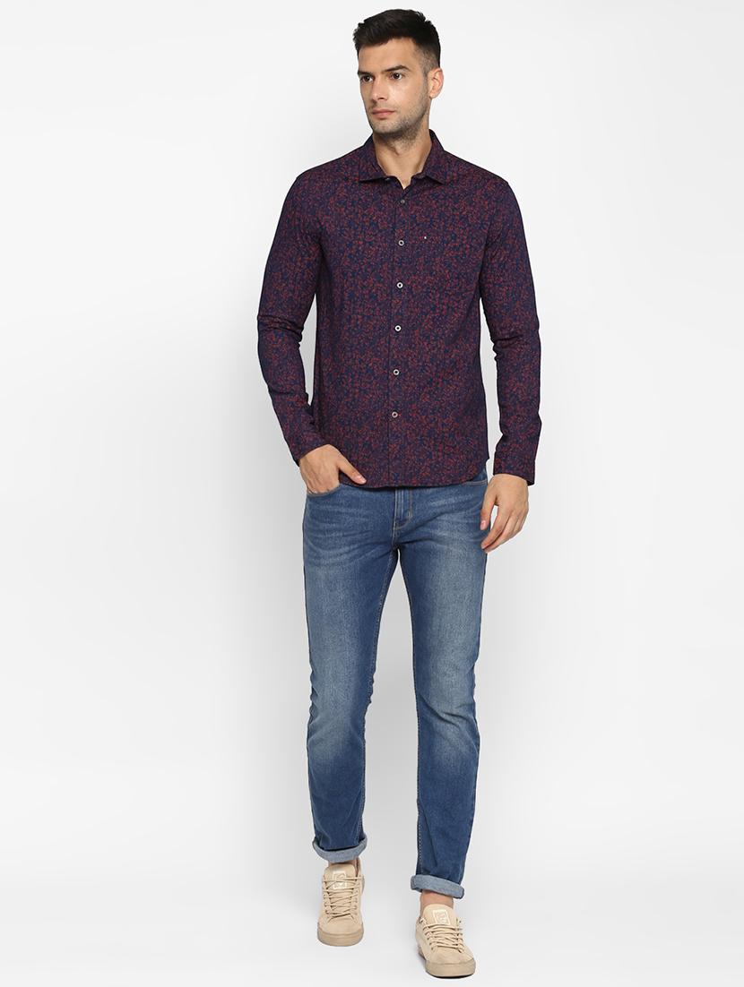 mens leaf print casual shirt - 18405075 - Standard Image - 3