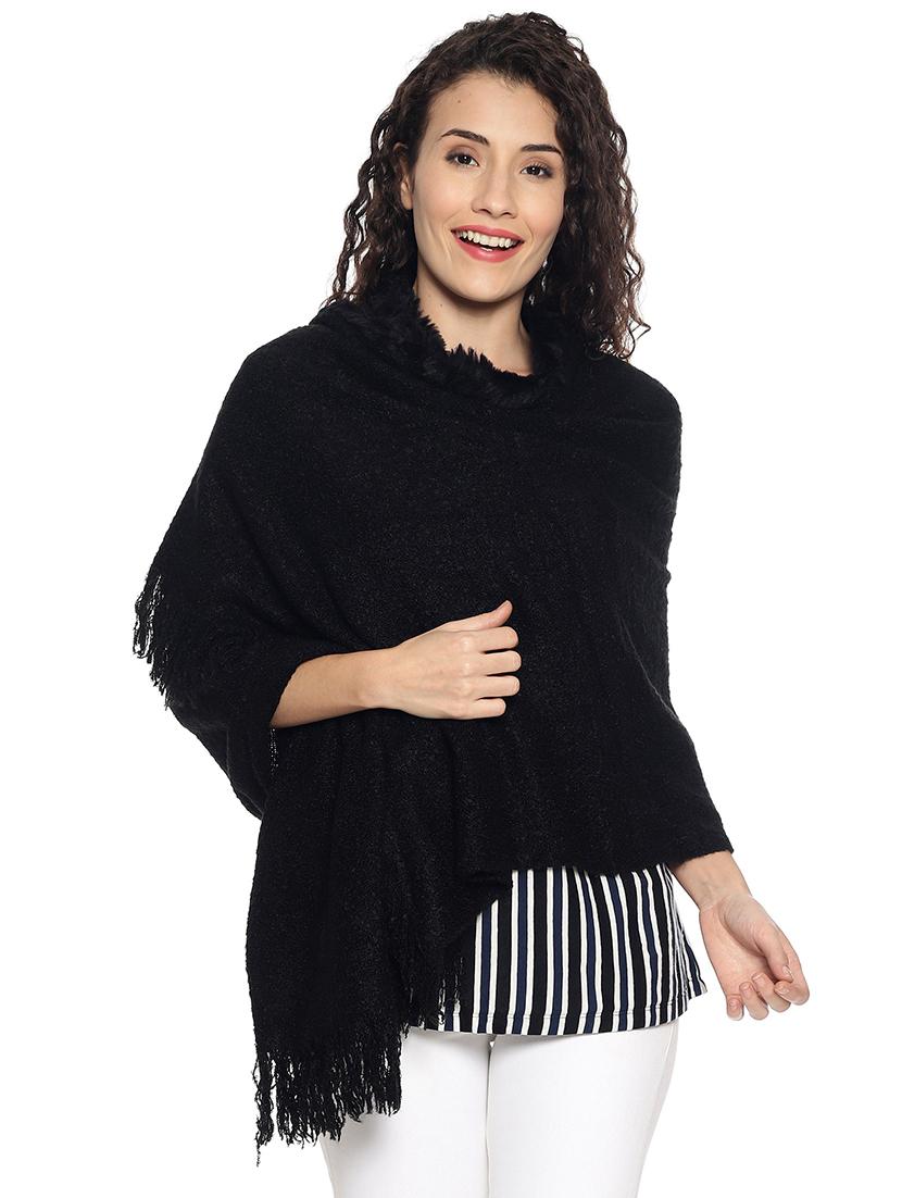 long sleeved solid poncho - 18405092 - Zoom Image - 0