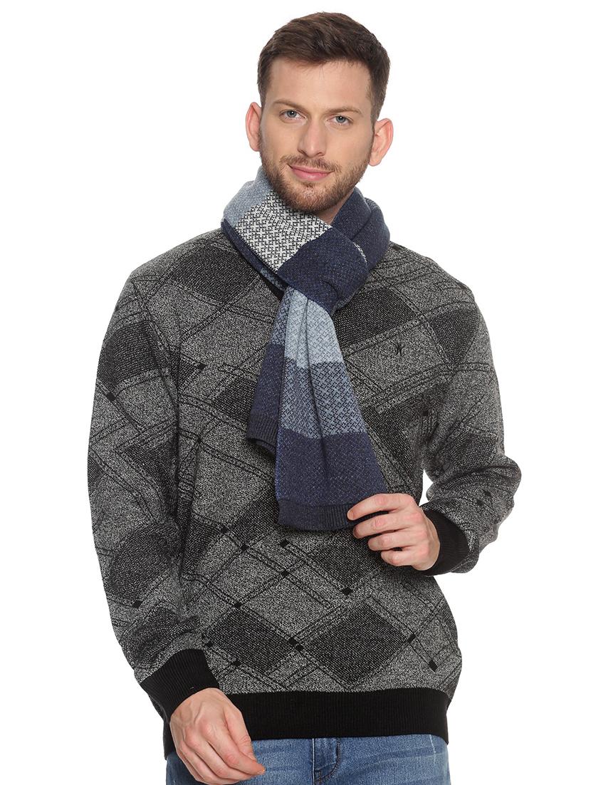 dark blue striped muffler - 18405140 - Zoom Image - 0