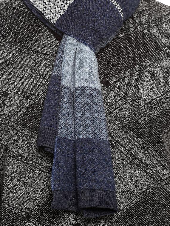 dark blue striped muffler - 18405140 - Standard Image - 3