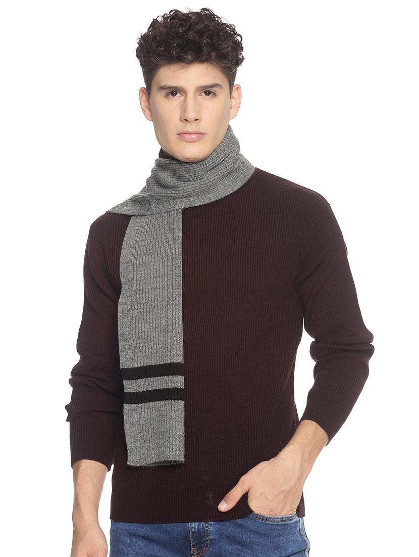 grey striped muffler - 18405185 -  Zoom Image - 0