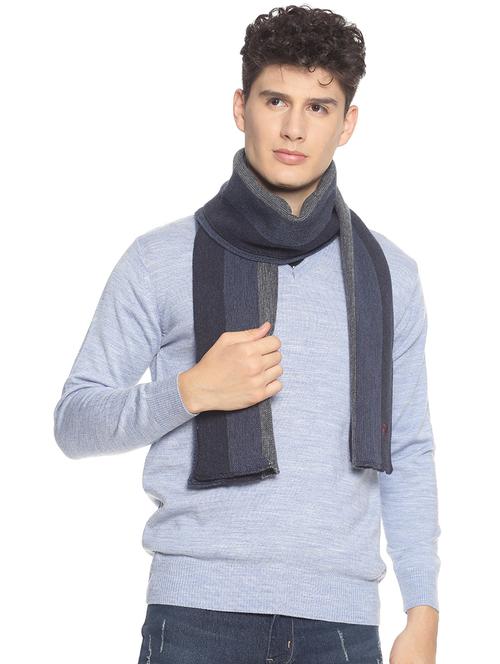dark blue striped muffler - 18405190 - Standard Image - 0