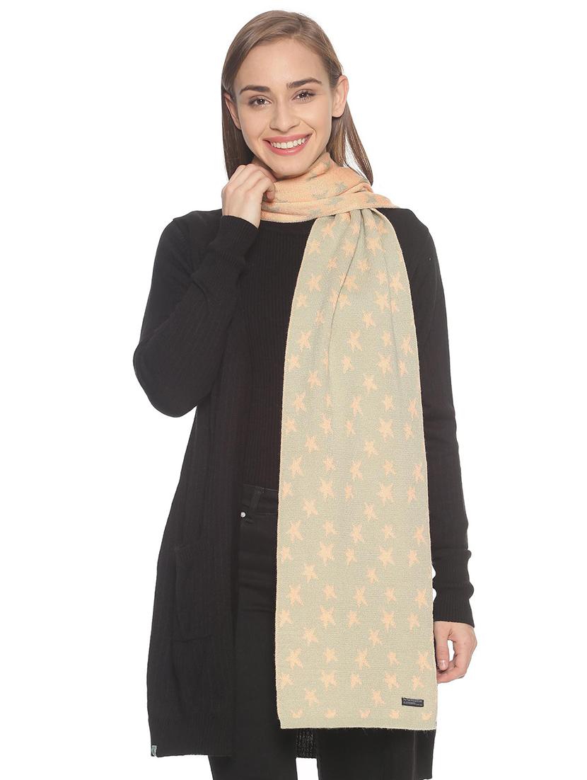 beige printed muffler - 18405236 - Zoom Image - 0