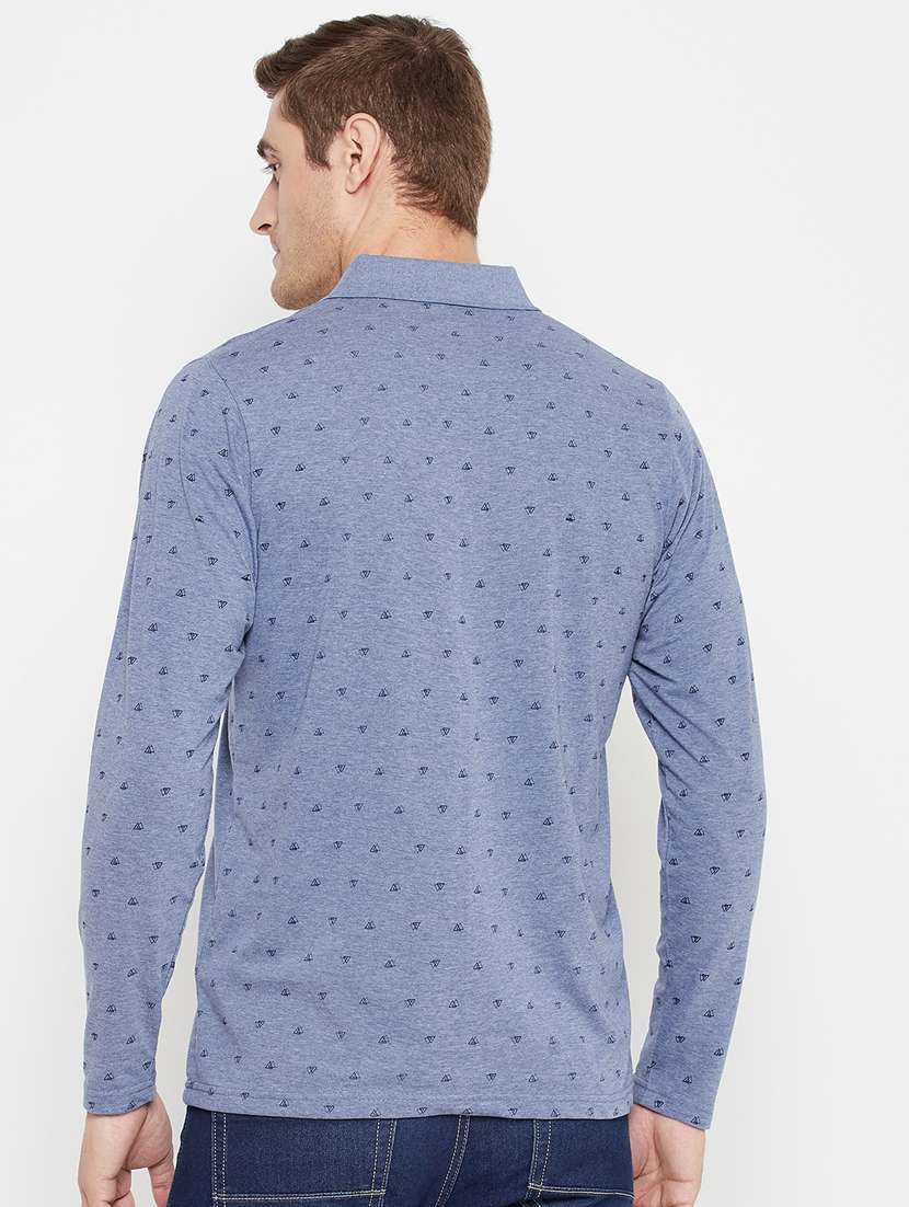 light blue printed polo t-shirt - 18405732 -  Standard Image - 3