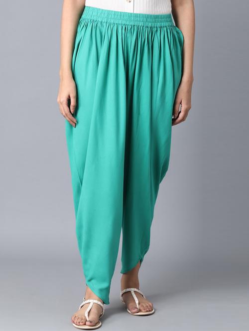 sea green cotton regular salwar - 18405766 - Standard Image - 0