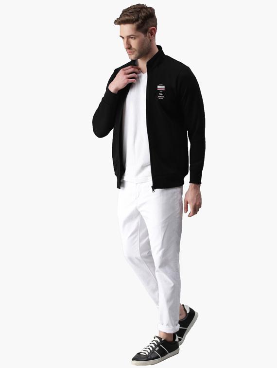 black solid sweatshirt - 18406115 - Standard Image - 3
